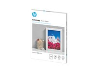 HP Advanced Glossy Photo Paper - Blank - 130 x 180 mm 25 ark fotopapper - för ENVY 50XX; ENVY Inspire 7920; OfficeJet 20X, 52XX, 80XX; Photosmart B110, Wireless B110 Q8696A