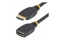 Startech 3.3ft HDMI 2.0 Extension Cable, 4K 60Hz, M/F - High Speed - HDMI-förlängningskabel - HDMI hane till HDMI hona - 1 m - skärmad - svart - passiv, 4K60Hz stöd HD2MF3FL