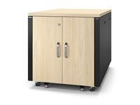 APC NetShelter - Rack (vertikal) - ljudisolerad - AC 100-230 V - lönn - 12U - 19" - för P/N: SMT1500RM1UC, SMT1500RMX93, SMX2KR2UX145, SMX3KR2UNCX145, SRYL20K20RMXLT AR4012A