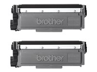 Brother TN2320 TWIN - 2 pakettia - Tuottoisa - musta - alkuperäinen - väriainekasetti malleihin Brother DCP-L2500, L2520, L2560, HL-L2300, L2340, L2360, L2365, MFC-L2700, L2720, L2740 TN2320TWIN