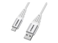 OtterBox Premium - USB-kabel - USB-C (hane) till USB (hane) - USB 2.0 - 3 A - 2 m - molnvit 78-52668