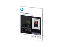 HP Premium Plus Photo Paper - Blank - 130 x 180 mm - 300 g/m² - 20 ark fotopapper - för Deskjet 2136, 2622, 36XX; OfficeJet 20X, 52XX, 68XX, 80XX; Photosmart B110, Wireless B110 CR676A