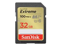 SanDisk Extreme PLUS - Flash-muistikortti - 32 Gt - UHS-I U3 / Class10 - SDHC UHS-I SDSDXWT-032G-GNCIN