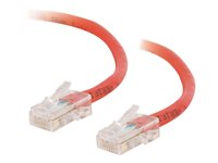 C2G Cat5e Non-Booted Unshielded (UTP) Network Crossover Patch Cable - Risteytyskaapeli - RJ-45 (uros) to RJ-45 (uros) - 5 m - UTP - CAT 5e - säikeinen, uniboot - punainen 83336