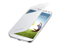 Samsung S View EF-CI950B - Vikbart fodral för mobiltelefon - vit - för Galaxy S4 EF-CI950BWEGWW