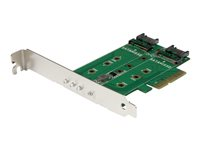 Startech 3-port M.2 SSD (NGFF) Adapter Card - Supports 1x PCIe (NVMe) M.2 SSD, 2x SATA III M.2 SSDs - PCIe 3.0 Adapter (PEXM2SAT32N1) - Gränssnittsadapter - M.2 - M.2 Card / SATA 6Gb/s - PCIe 3.0 PEXM2SAT32N1