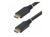 Startech 35ft (10.6m) Active HDMI Cable w/Gripping Connectors - Hög hastighet - HDMI-kabel med Ethernet - HDMI hane till HDMI hane - 10.6 m - skärmad - svart - aktiv, 2K144Hz stöd, 4K60Hz UHD-stöd, HDR10-stöd HDMI2-CABLE-GRIP-35F