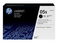 HP 05X - 2 pakettia - Tuottoisa - musta - alkuperäinen - LaserJet - väriainekasetti (CE505XD) malleihin LaserJet P2055, P2055d, P2055dn, P2055x CE505XD