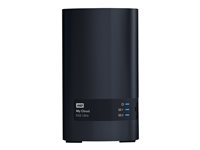 WD My Cloud EX2 Ultra WDBVBZ0120JCH - Personal cloud storage device - 2 telineet - 12 Tt - HDD 6 Tt x 2 - RAID RAID 0, 1, JBOD - RAM 1 Gt - Gigabit Ethernet - iSCSI tuki WDBVBZ0120JCH-EESN