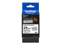 Brother TZe-S251 - Extrastark häftning - svart på vitt - Rulle ( 2,4 cm x 8 m) 1 kassett(er) bandlaminat - för Brother PT-D600; P-Touch PT-2430, 3600, 7600, 9800, D800, E500, E550, H500, P750, P900 TZES251