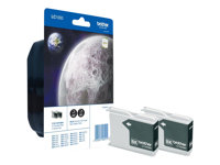 Brother LC1000BK - Svart - original - bläckpatron (paket om 2) - för Brother DCP-330, 350, 353, 357, 560, 750, 770, MFC-465, 5460, 5860, 660, 680, 845, 885 LC1000BKBP2