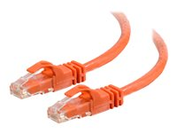 C2G Cat6 Booted Unshielded (UTP) Network Patch Cable - Kytkentäkaapeli - RJ-45 (uros) to RJ-45 (uros) - 3 m - UTP - CAT 6 - valettu, piikitön, säikeinen - oranssi 83577