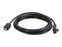 C2G HDMI Cable with 90° downward-angled male connector - HDMI-kabel - HDMI hane till HDMI hane - 10 m - svart - 90° anslutning 82822