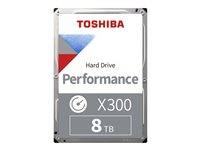 Toshiba X300 Performance - Kiintolevyasema - 8 Tt - sisäinen - 3.5" - SATA 6Gb/s - 7200 kierrosta/min - puskuri: 256 Mt HDWR480UZSVA