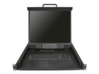 StarTech 16-Portars KVM-konsol för serverrack - 19 tum - 1U - KVM-konsol med omkopplare för tangentbord/video/mus - 16 portar - PS/2, USB - US - 19" - kan monteras i rack - 1280 x 1024 - 250 cd/m² - 1000:1 - VGA - svart - 1U RKCONS1916K