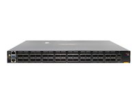 HPE Aruba CX 9300-32D 32-port 100/200/400G QSFP-DD 2-port 10G SFP+ Switch - Kytkin - L3 - Hallinnoitu - 32 x 100/200/400 gigabitin QSFP-DD-liitin + 2 x 1 Gigabit / 10 Gigabit SFP+ - ilmavirtaus takaa eteenpäin - telineeseen asennettava - BTO R9A30A#ABB