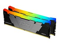 Kingston FURY Renegade RGB - DDR4 - pakkaus - 16 Gt: 2 x 8 Gt - DIMM 288 nastaa - 4266 MHz / PC4-34100 - CL19 - 1.2 V - puskuroimaton - non-ECC - musta KF442C19RB2AK2/16