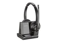 HP Poly Savi 8220 Office - Headset - på örat - DECT - trådlös - aktiv brusradering - svart 8D3J2AA#ABB