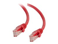 C2G Cat5e Booted Unshielded (UTP) Network Patch Cable - Kytkentäkaapeli - RJ-45 (uros) to RJ-45 (uros) - 1 m - UTP - CAT 5e - valettu, piikitön, säikeinen - punainen 83221