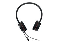 Jabra Evolve 20 MS stereo - Kuulokkeet + mikrofoni - korvien päällä - langallinen - USB - Sertifioitu Skype for Businessille 4999-823-109