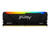 Kingston FURY Beast RGB - DDR4 - moduuli - 32 Gt - DIMM 288 nastaa - 3200 MHz / PC4-25600 - CL16 - 1.35 V - puskuroimaton - non-ECC - musta KF432C16BB2A/32