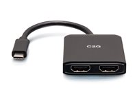 C2G USB-C to Dual HDMI MST Hub - 4K - Videokort - USB-C hane till HDMI hona - 20 cm - svart - 4K60Hz (3840 x 2160) stöd, stöd för DP Alt-läge, upp till 32,4 Gbps datahastighet C2G54540