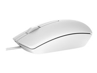 Dell MS116 - Mus - optisk - kabelansluten - USB - vit 570-AAIP