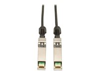 Eaton Tripp Lite Series SFP+ 10Gbase-CU Passive Twinax Copper Cable, SFP-H10GB-CU1M Compatible, Black, 1M (3.28 ft.) - Direktkopplingskabel - SFP+ (hane) till SFP+ (hane) - dubbelaxlad - svart N280-01M-BK