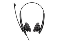 Jabra BIZ 1100 Duo - Kuulokkeet + mikrofoni - korvien päällä - langallinen - 3,5 mm jakkiliitin - musta - akateeminen - Zoom-sertifioitu, sertifioitu Microsoft Teamsille (pakkaus sisältää 10) malleihin P/N: 14101-02 1159-0139-MULTI