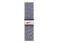 Apple Nike - Slinga för smart klocka - 40mm - 130 - 190 mm - blå/grå MC1G4ZM/A