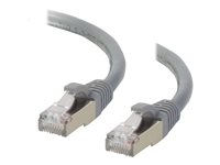 C2G Cat6a Booted Shielded (STP) Network Patch Cable - Kytkentäkaapeli - RJ-45 (uros) to RJ-45 (uros) - 1.5 m - STP - CAT 6a - valettu, piikitön, säikeinen - harmaa 89902