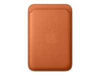 Apple - Plånbok för mobiltelefon/kreditkort - MagSafe-kompatibilitet - mikrotwill, FineWoven - räv orange - för iPhone 12, 13, 14, 15, 16, 16e, 17, 17e, 18, Air MGH64ZM/A