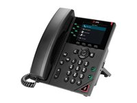 HP Poly VVX 350 - VoIP-telefon - 3-riktad samtalsförmåg - SIP, SRTP, SDP - 6 linjer - svart - GSA-handelskompatibel - TAA-kompatibel 89B71AA#AC3