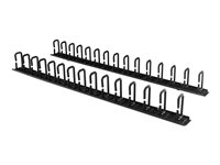 Startech Vertical 0U Server Rack Cable Management w/ D-Ring Hooks - 40U Network Rack Cord Manager Panels - 2x 3ft Wire Organizers (CMVER40UD) - D-ringkabelhanteringssats - 1.83 m - svart - 40U - för P/N: RK2537BKM, RK4242BK24, RK4242BK30 CMVER40UD