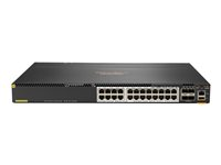 HPE Aruba 6300M - Kytkin - L3 - Hallinnoitu - 24 x 1/2.5/5/10GBase-T + 4 x 1 gigabitin / 10 gigabitin / 25 gigabitin / 50 gigabitin SFP56 (maa-satelliittiyhteys / pinottava) - edestä ja sivulta taakse - telineeseen asennettava - PoE+ (1440 W) JL660A