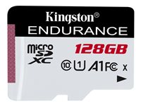Kingston High Endurance - Flash-muistikortti - 128 Gt - A1 / UHS-I U1 / Class10 - microSDXC UHS-I SDCE/128GB