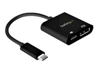 StarTech USB-C till DisplayPort-adapter med strömförsörjning - 8K 30 Hz - USB-/DisplayPort-adapter - USB-C (hane) till DisplayPort, USB-C (hona) - Thunderbolt 3/DisplayPort 1.4 - stöd för 8K, aktiv - svart CDP2DP14UCPB