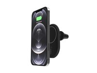 Belkin BoostCharge - Trådlös laddningshållare för bil + bilströmsadapter - 10 Watt - svart - för Apple iPhone 12, 12 mini, 12 Pro, 12 Pro Max, 13, 13 mini, 13 Pro, 13 Pro Max WIC004BTBK