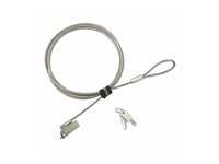 Kensington Slim NanoSaver 2.0 EQ - Lås för säkerhetskabel - nycklad - 1.8 m K60630WW