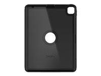 OtterBox Defender Series - Suojakotelo tabletille - rosoinen - polykarbonaatti, synteettinen kumi - musta - 12.9" malleihin Apple 12.9-inch iPad Pro (4. sukupolvi, 5th generation) 77-83350