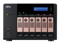 Fujitsu CELVIN NAS Server Q902 - NAS-server - 6 fack - SATA 6Gb/s - HDD - RAID 0, 1, 5, 6, 10, JBOD, 5 hot spare, 6-reservsnabbyte, 10 hot spare - RAM 2 GB - Gigabit Ethernet - iSCSI support S26341-F103-L902
