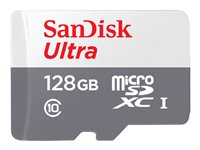 SanDisk Ultra - Flash-muistikortti - 128 Gt - Class 10 - microSDXC UHS-I SDSQUNR-128G-GN3MN