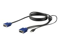 StarTech 6 ft. (1.8 m) USB KVM Cable for StarTech.com Rackmount Consoles - VGA and USB KVM Console Cable (RKCONSUV6) - Video/USB-kabel - mini-VGA (hane) till USB, HD-15 (VGA) (hane) - 1.8 m - för P/N: RKCONS1701, RKCONS1708K, RKCONS1716K, RKCONS17HD, RKCONS1908K, RKCONS1916K RKCONSUV6