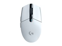 Logitech G G305 - Hiiri - optinen - 6 painiketta - langaton - 2.4 GHz - USB johdoton vastaanotin - valkoinen 910-005292