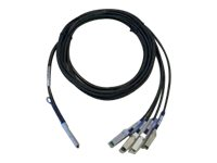 Cisco - Verkkokaapeli - SFP+ to QSFP+ - 1 m - kellanruskea malleihin P/N: N9K-C93180YC-FX3, N9K-C9336C-FX2-E, NC55-MPA-4H-HX-S=, NC57-24X400G-BA=, UCS-FI-64108 QSFP-4SFP10G-CU1M=