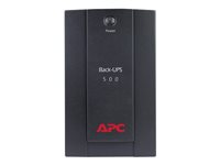 APC Back-UPS 500CI - UPS - Vaihtovirta 230 V - 300 watti(a) - 500 VA - lähtöliittimet: 3 - musta BX500CI
