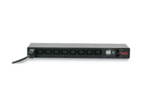 APC Switched Rack PDU - Virranjakeluyksikkö (telineasennettava) - AC 208-230 V - Ethernet, RS-232 - tulo: EC 60320 C20 - lähtöliittimet: 8 (power IEC 60320 C13) - 1U - 2.4 m johto malleihin P/N: SMTL1000RMI2UC, SMX1000C, SMX1500RM2UC, SMX1500RM2UCNC, SMX750C, SMX750CNC AP7921B