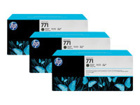 HP 771 - 3-pack - 775 ml - mattsvart - original - bläckpatron - för DesignJet Z6600 Production Printer, Z6800 Photo Production CR250A