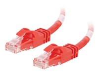 C2G Cat6 Booted Unshielded (UTP) Crossover Patch Cable - Risteytyskaapeli - RJ-45 (uros) to RJ-45 (uros) - 3 m - UTP - CAT 6 - valettu, piikitön, säikeinen - punainen 83560