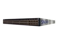 NVIDIA Spectrum SN2410 - Kytkin - L3 - Hallinnoitu - 48 x 10 Gigabit SFP28 + 8 x 100 Gigabit QSFP28 - ilmavirtaus takaa eteenpäin - telineeseen asennettava 920-9N112-00F7-0C3